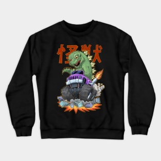 King of Monsters on a Monster Truck Crewneck Sweatshirt